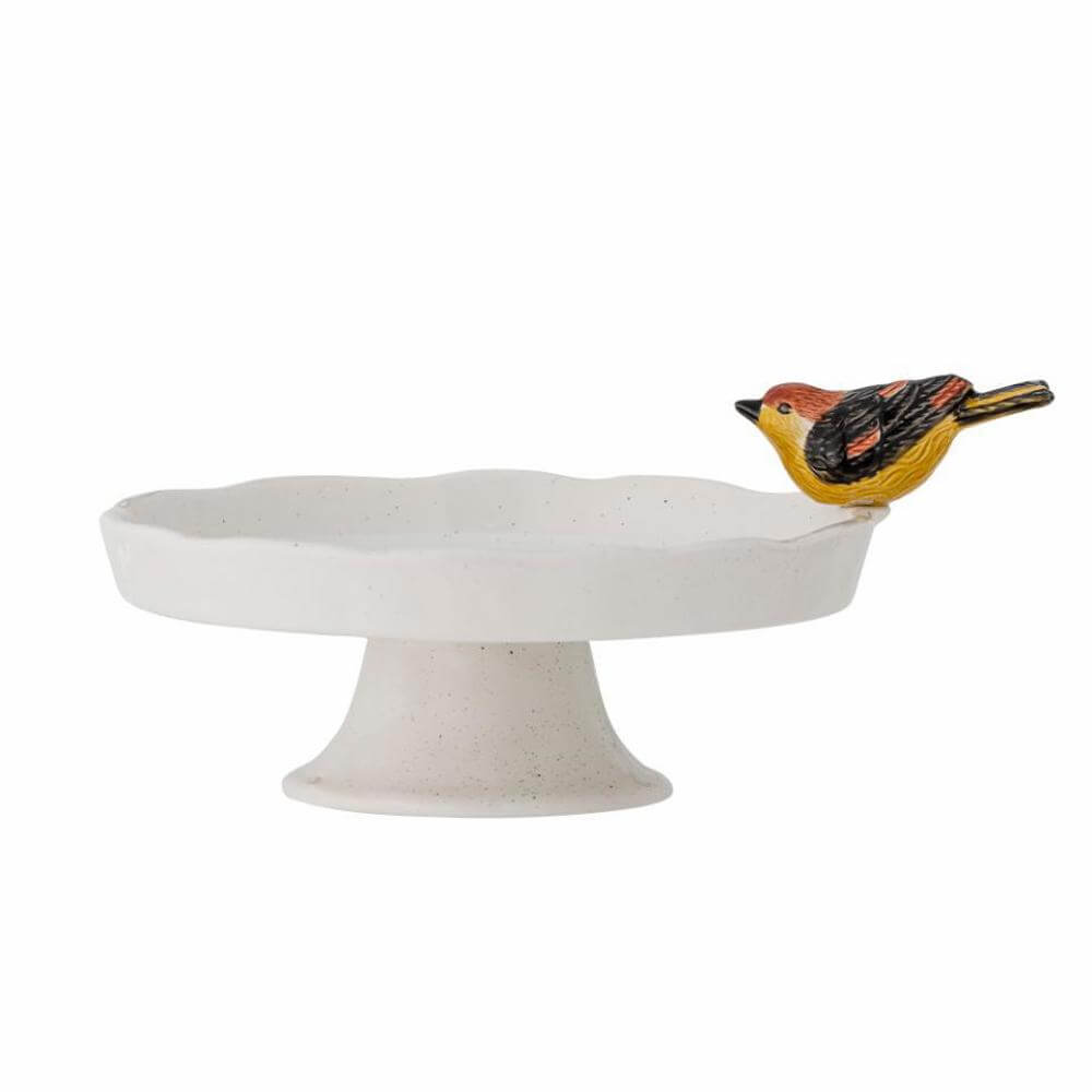 Bloomingville Tweet Cake Tray White Stoneware